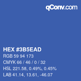 Color code: HEX #3B5EAD | qconv.com