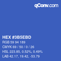 Color code: HEX #3B5EBD | qconv.com