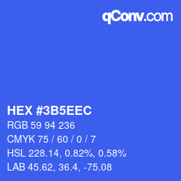 Código de color: HEX #3B5EEC | qconv.com