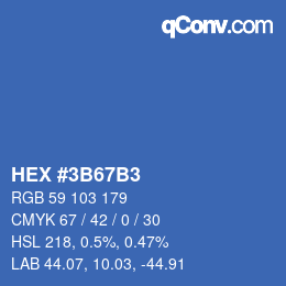 カラーコード: HEX #3B67B3 | qconv.com