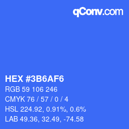 Color code: HEX #3B6AF6 | qconv.com