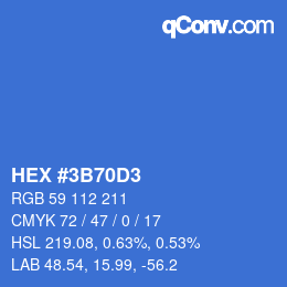 Color code: HEX #3B70D3 | qconv.com