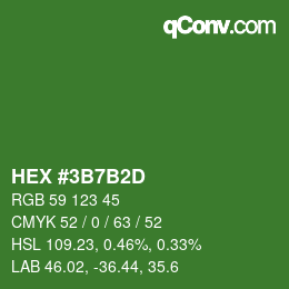 カラーコード: HEX #3B7B2D | qconv.com
