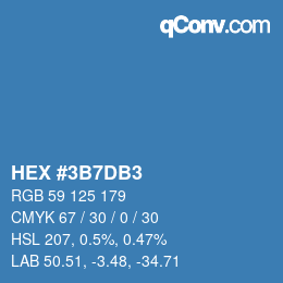 Color code: HEX #3B7DB3 | qconv.com