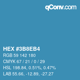 Color code: HEX #3B8EB4 | qconv.com