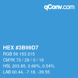 Color code: HEX #3B99D7 | qconv.com