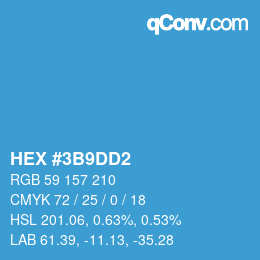 Color code: HEX #3B9DD2 | qconv.com