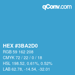 Color code: HEX #3BA2D0 | qconv.com