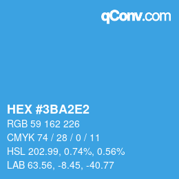 Color code: HEX #3BA2E2 | qconv.com