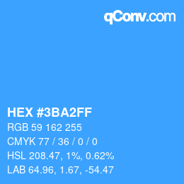 Color code: HEX #3BA2FF | qconv.com