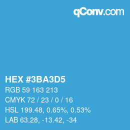 颜色代码: HEX #3BA3D5 | qconv.com