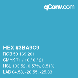 Color code: HEX #3BA9C9 | qconv.com