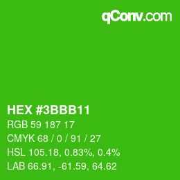 Color code: HEX #3BBB11 | qconv.com