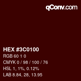 Color code: HEX #3C0100 | qconv.com