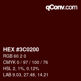 Color code: HEX #3C0200 | qconv.com