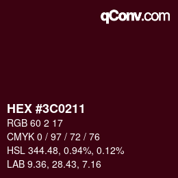 Color code: HEX #3C0211 | qconv.com