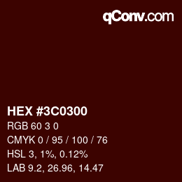 Color code: HEX #3C0300 | qconv.com