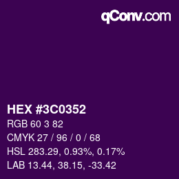 Color code: HEX #3C0352 | qconv.com