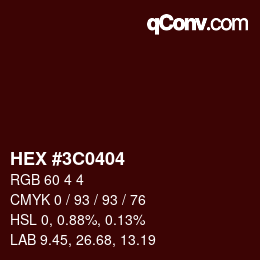 Color code: HEX #3C0404 | qconv.com