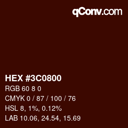 Color code: HEX #3C0800 | qconv.com