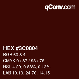 Color code: HEX #3C0804 | qconv.com