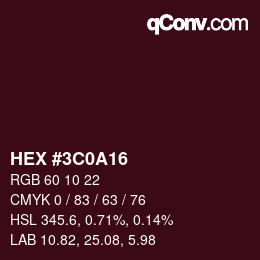 Color code: HEX #3C0A16 | qconv.com