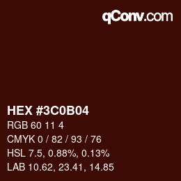 Color code: HEX #3C0B04 | qconv.com
