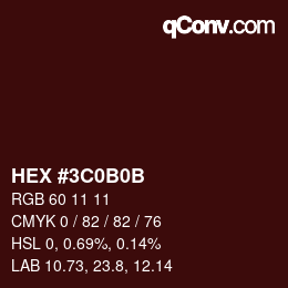 Color code: HEX #3C0B0B | qconv.com