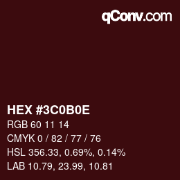 Color code: HEX #3C0B0E | qconv.com