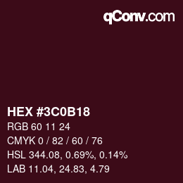 Farbcode: HEX #3C0B18 | qconv.com