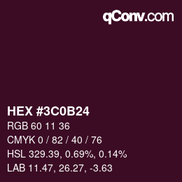 Color code: HEX #3C0B24 | qconv.com