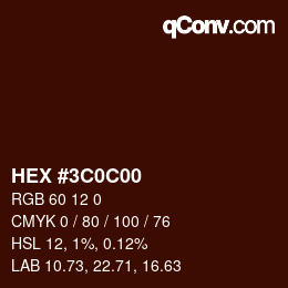 Color code: HEX #3C0C00 | qconv.com