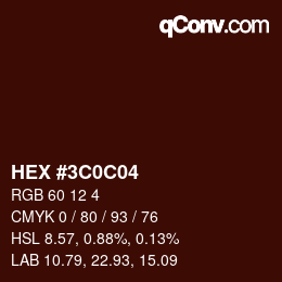 Color code: HEX #3C0C04 | qconv.com