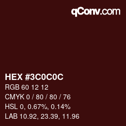 Color code: HEX #3C0C0C | qconv.com