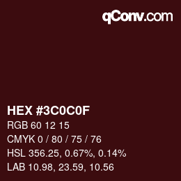Color code: HEX #3C0C0F | qconv.com