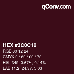 Color code: HEX #3C0C18 | qconv.com