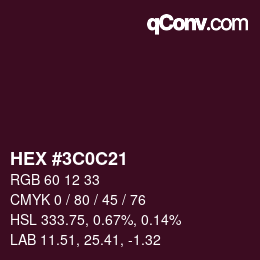 Color code: HEX #3C0C21 | qconv.com