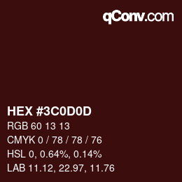 Color code: HEX #3C0D0D | qconv.com