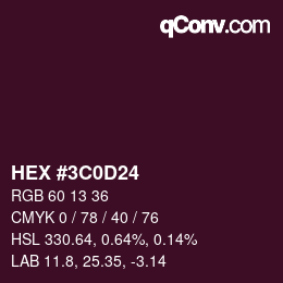 Color code: HEX #3C0D24 | qconv.com