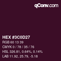 Color code: HEX #3C0D27 | qconv.com