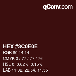 Color code: HEX #3C0E0E | qconv.com