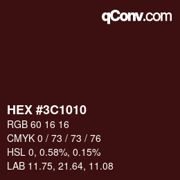 Color code: HEX #3C1010 | qconv.com