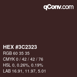 Color code: HEX #3C2323 | qconv.com