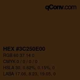 Color code: HEX #3C250E00 | qconv.com