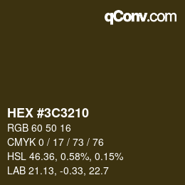 Color code: HEX #3C3210 | qconv.com