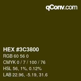 Color code: HEX #3C3800 | qconv.com