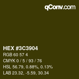 Color code: HEX #3C3904 | qconv.com