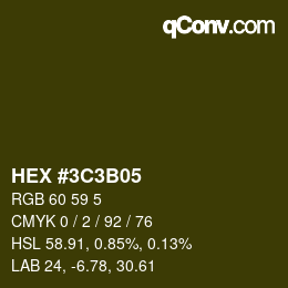 Código de color: HEX #3C3B05 | qconv.com