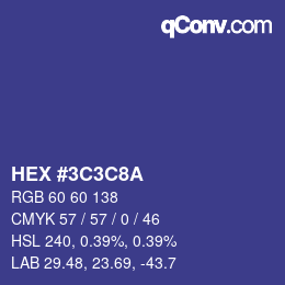 Código de color: HEX #3C3C8A | qconv.com
