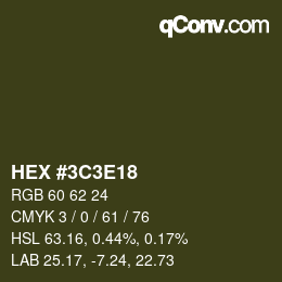 Color code: HEX #3C3E18 | qconv.com